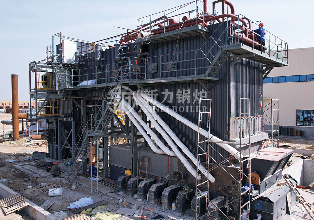 新力生物质锅炉——红盛建材施工现场